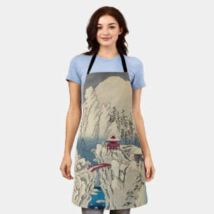 Utagawa Hiroshige - Schnee auf dem Berg Haruna Schürze