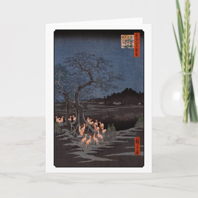Utagawa Hiroshige - Silvester Foxfire Karte (Vorderseite)