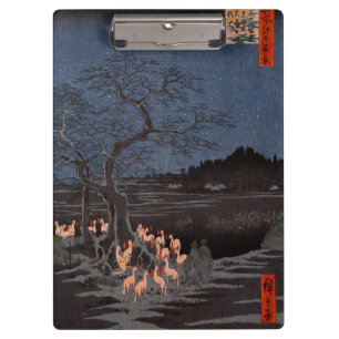 Utagawa Hiroshige - Silvester Foxfire Klemmbrett