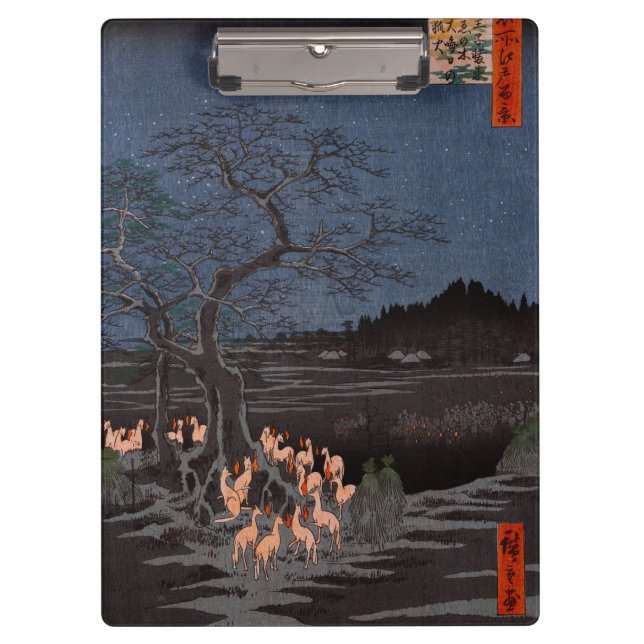 Utagawa Hiroshige - Silvester Foxfire Klemmbrett (Vorderseite)