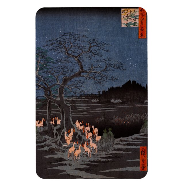 Utagawa Hiroshige - Silvester Foxfire Magnet (Vertikal)