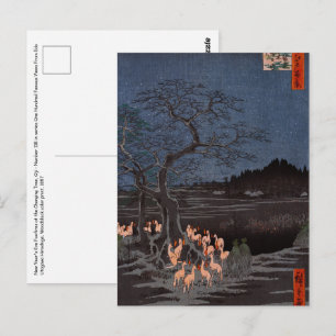 Utagawa Hiroshige - Silvester Foxfire Postkarte