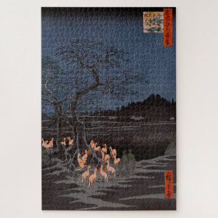 Utagawa Hiroshige - Silvester Foxfire Puzzle