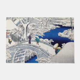 Utagawa Hiroshige - Trommelbrücke bei Meguro Fußmatte