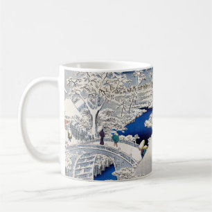 Utagawa Hiroshige - Trommelbrücke bei Meguro Kaffeetasse