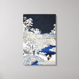 Utagawa Hiroshige - Trommelbrücke bei Meguro Leinwanddruck