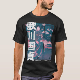 Utagawa Kunisada Woman River Japan Kirschblüten T-Shirt