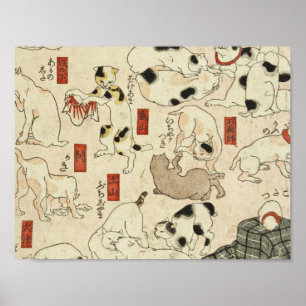 Utagawa Kuniyoshi - Katzen Poster