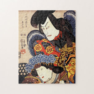 Utagawa Kuniyoshi - Samurai und geisha Puzzle