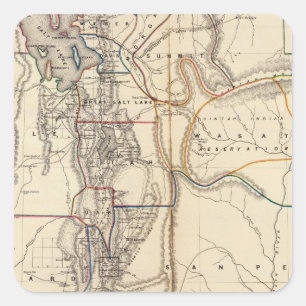 Utah 2 quadratischer aufkleber