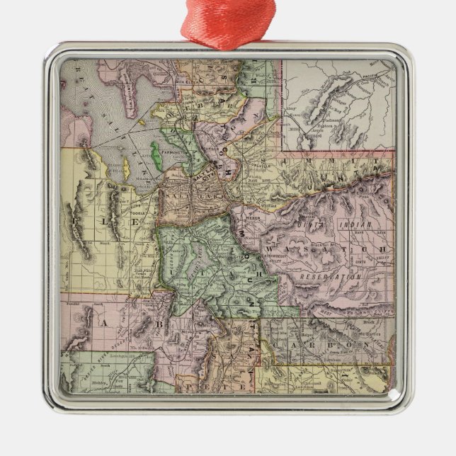 Utah 3 silbernes ornament (Vorne)