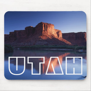 Utah, A mesa reflektiert im Colorado River 2 Mousepad
