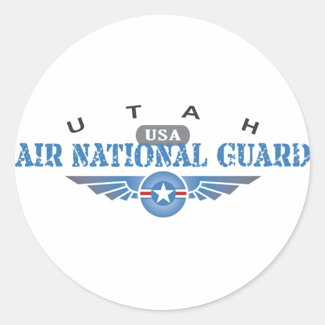 Utah Air National Guard Runder Aufkleber (Vorderseite)