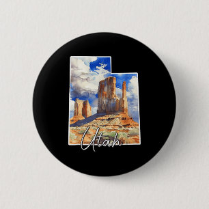 Utah-Aquarell-Landschaftskunst für Naturliebhaber  Button