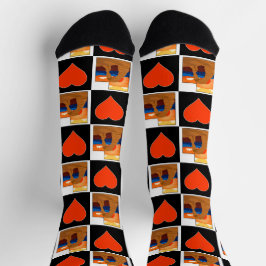 Utah Arches Illustrierter Staat Karte - Herzmuster Socken