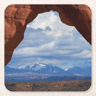 Utah, Arches-Nationalpark, Delikatbogen Rechteckiger Pappuntersetzer