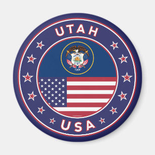 Utah-Aufkleber, Handy, Totbeutel, Wanduhr Magnet