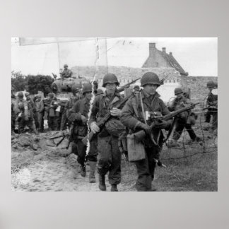 Utah Beach D-Day Truppen Frankreich Zweiter Weltkr Poster