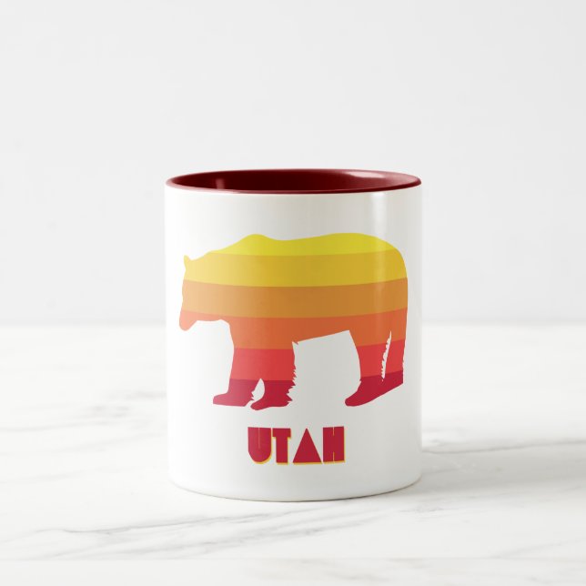 Utah Bear Zweifarbige Tasse (Mittel)