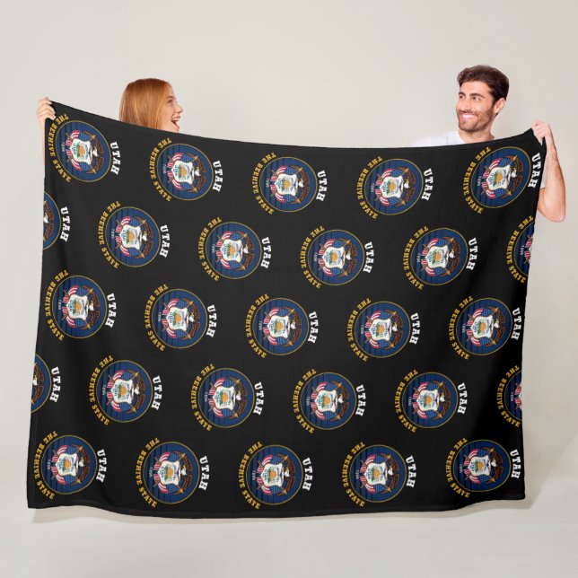 UTAH BEEHIVE STAAT FLAG FLEECEDECKE (Beispiel)