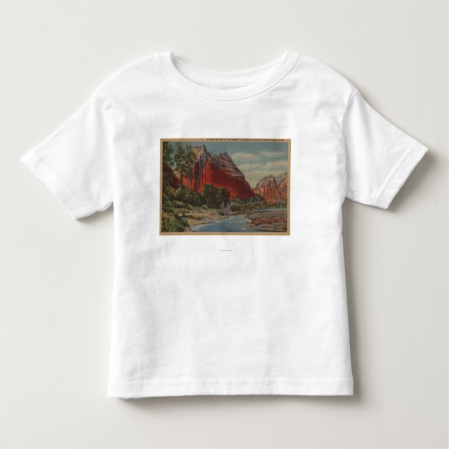 Utah - Berg majestätisch u. die Landung des Engels Kleinkind T-shirt (Vorderseite)