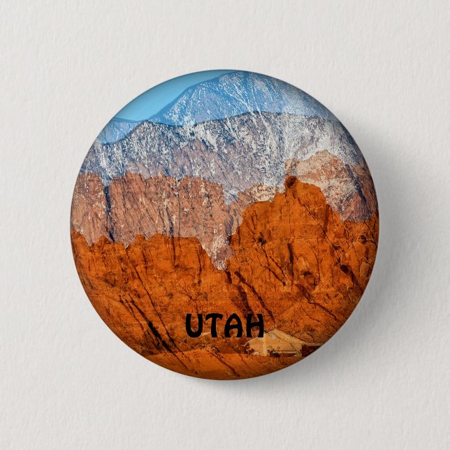 Utah-Berge Button (Vorderseite)