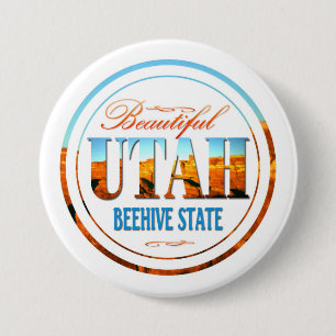 Utah-Bienenstock-Staat Button