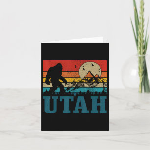 Utah Bigfoot Vintage Berge Wandern Camping Jagd Karte