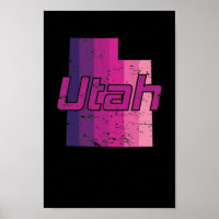 Utah Bundesstaat Umriss Karte USA
