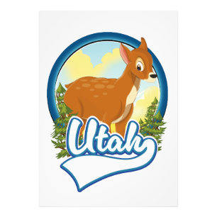 Utah Deer Travel Logo Fotodruck