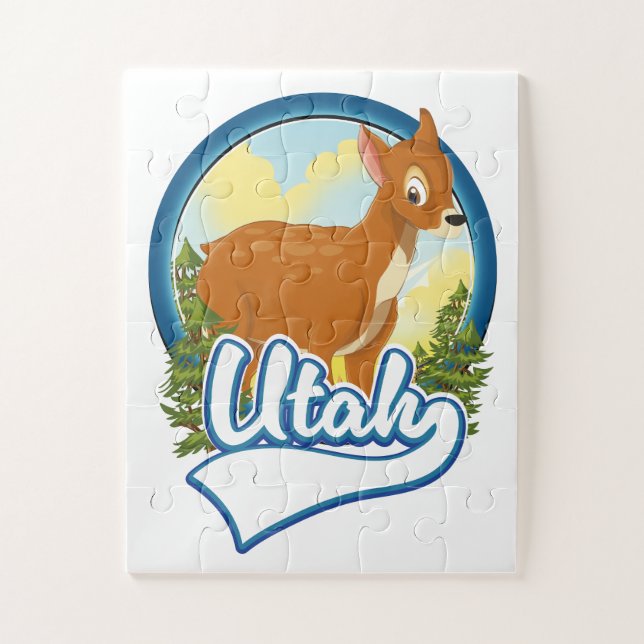Utah Deer Travel Logo Puzzle (Vertikal)
