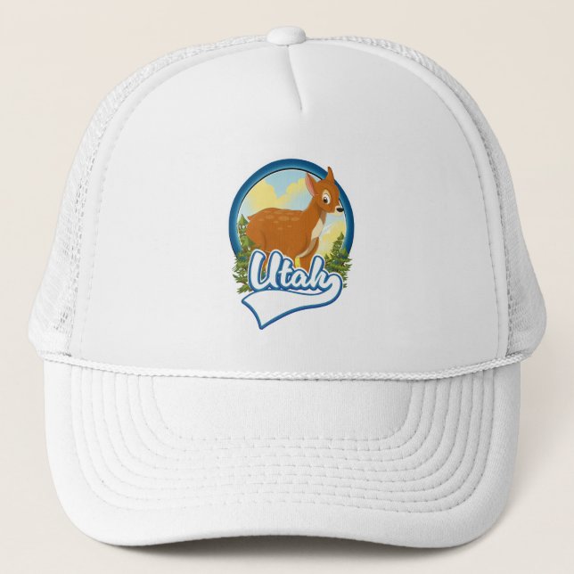 Utah Deer Travel Logo Truckerkappe (Vorderseite)