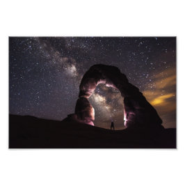 Utah Delicate Arch Nacht Sterne Milchweglandschaft Fotodruck