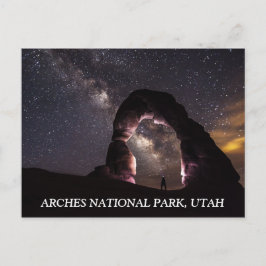 Utah Delicate Arch Nacht Sterne Milchweglandschaft Postkarte