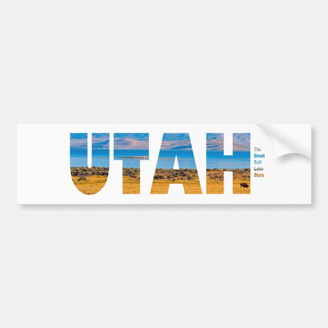 Utah Der große Salzsee Staat Autoaufkleber (Vorne)