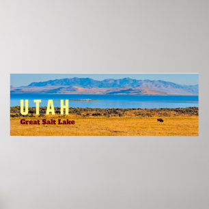 UTAH Der große Salzsee Staat Poster
