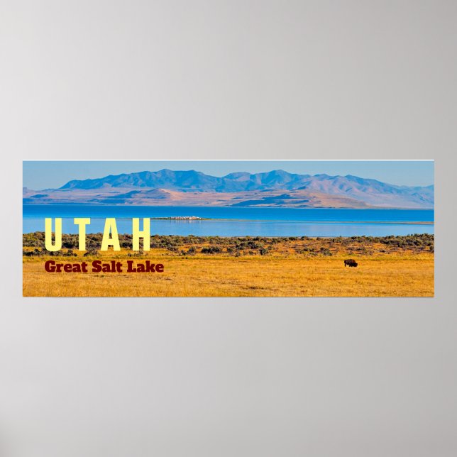 UTAH Der große Salzsee Staat Poster (Vorne)