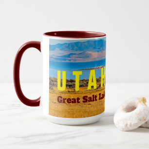 UTAH Die Tasse des Staat über den großen Salzsee