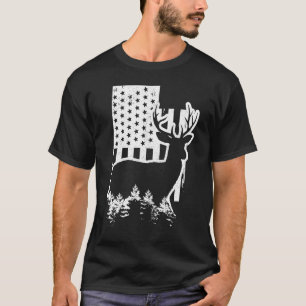 Utah Elk Junting Staat Map US Flag Patriotic Hunte T-Shirt