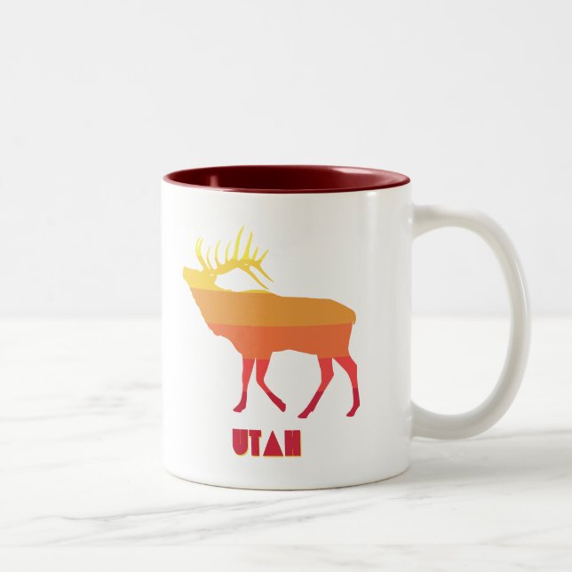 Utah Elk Zweifarbige Tasse (Rechts)