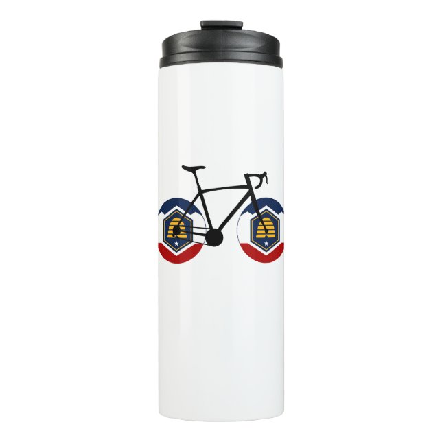Utah Flag Cycling Thermosbecher (Vorderseite)