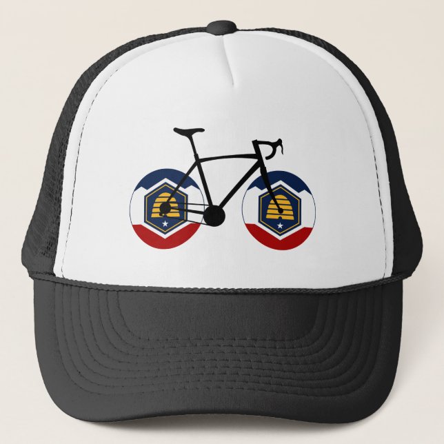 Utah Flag Cycling Truckerkappe (Vorderseite)