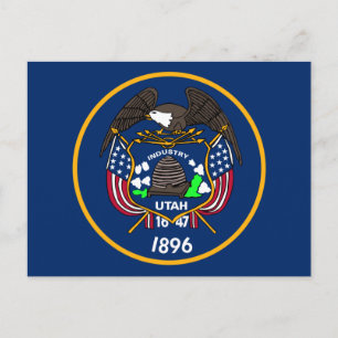 Utah Flag Postkarte
