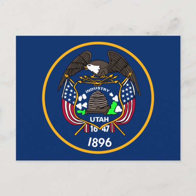 Utah Flag Postkarte (Vorderseite)