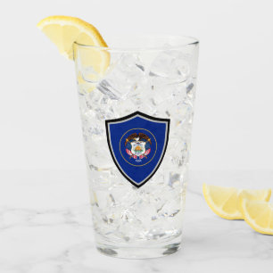 Utah-Flagge Glas
