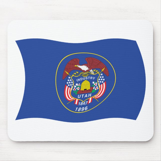 Utah-Flagge-Mauspad Mousepad (Vorne)