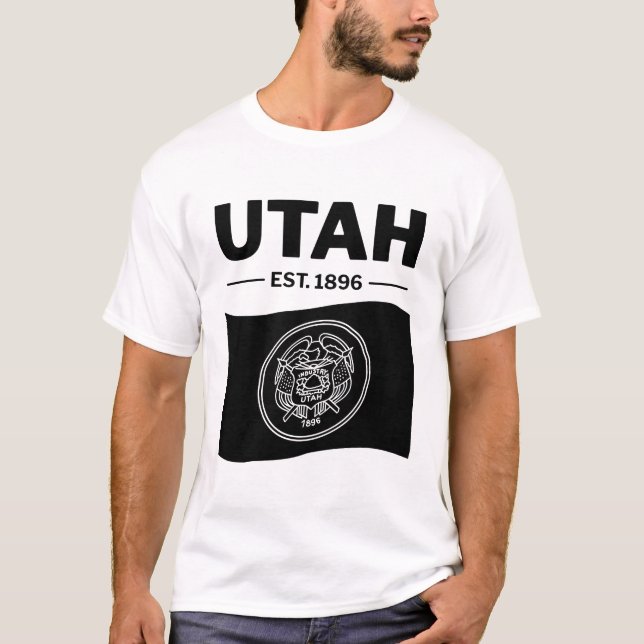 Utah-Flagge USA T-Shirt (Vorderseite)