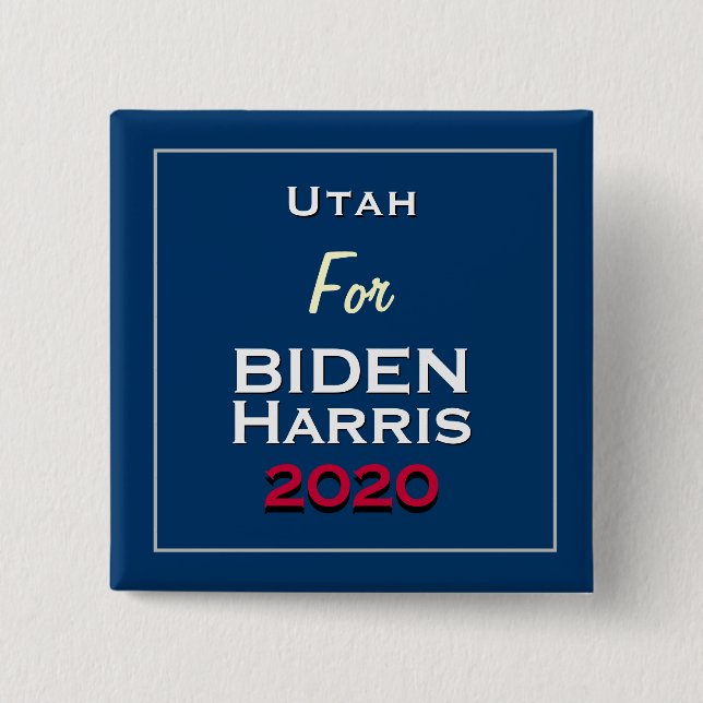 Utah für BIDEN HARRIS 2020 Square Button (Vorderseite)