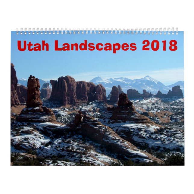 Utah gestaltet 2018 landschaftlich kalender (Titelbild)