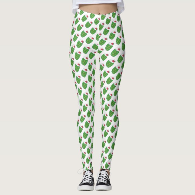 UTAH Green Gelatin Dessert Parfait Strawberry Food Leggings (Vorderseite)